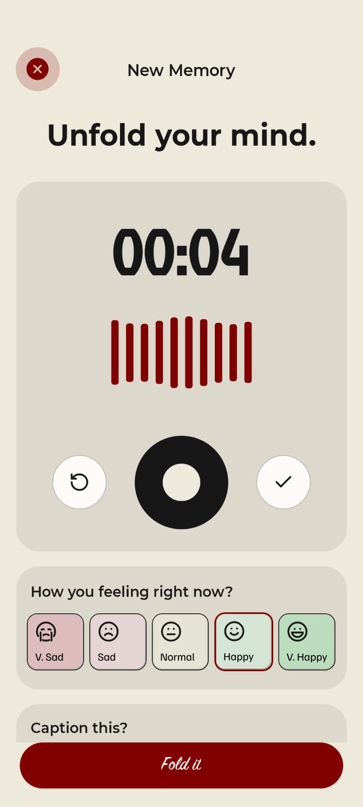 Fold app screen 7