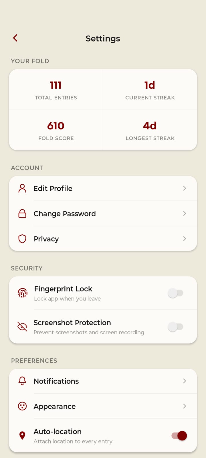 Fold app screen 9